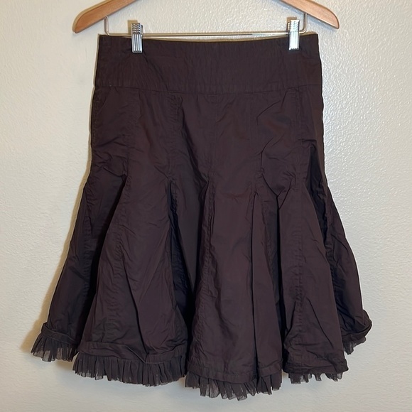 *3/$15* Brown Midi Skirt - Picture 1 of 10